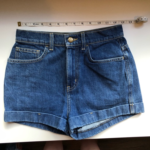 American Apparel High Waisted Denim Shorts - Size 25 - Picture 2 of 4